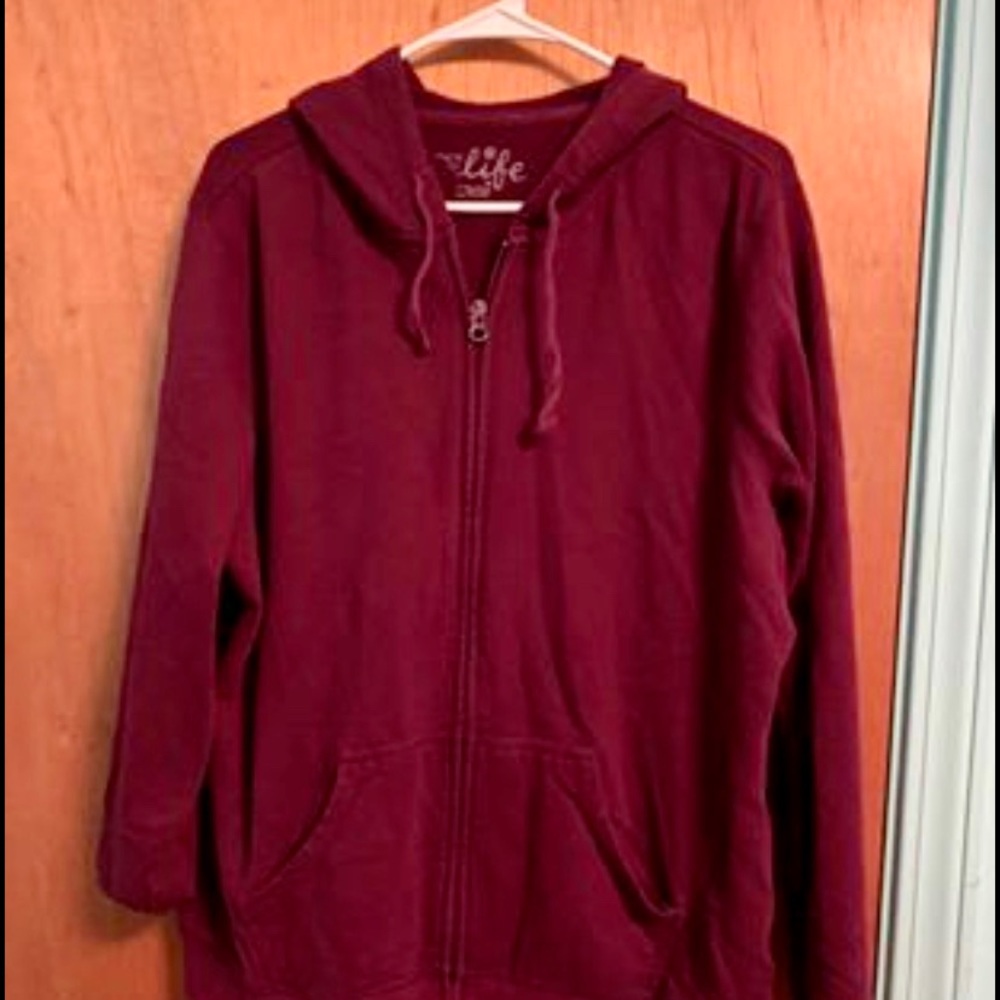 Women’s extra-large full zipper with hood jacket